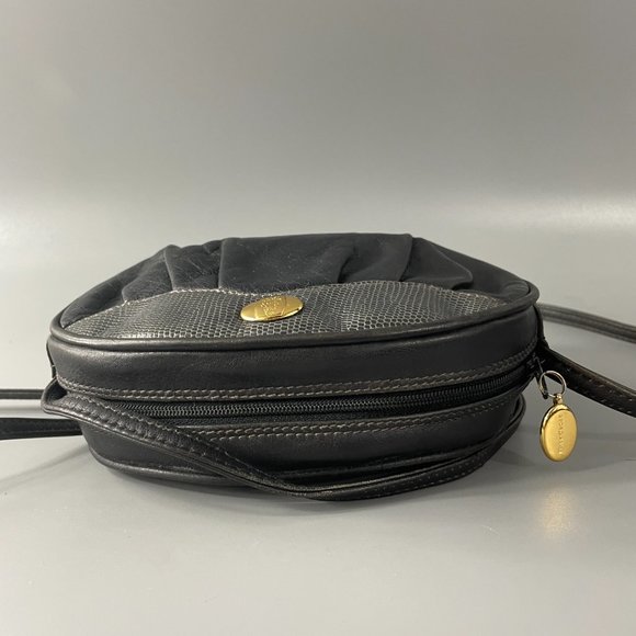 Authentic Vintage Mark Cross Oval Ash-Gray Leather Mini Crossbody Bag/Purse - Picture 11 of 15